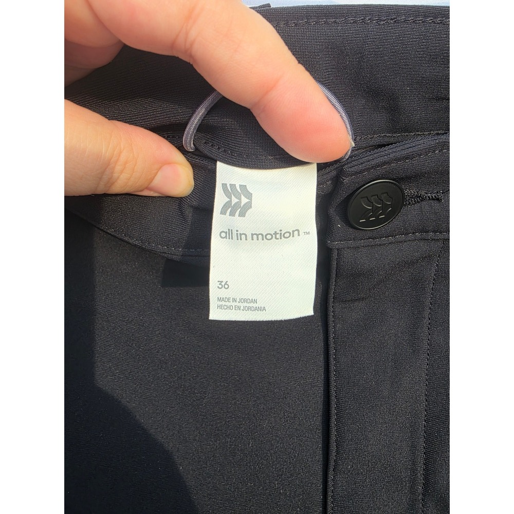 All in Motion Mens Golf Shorts Black Size 36 Moisture Wicking Stretch Athletic - Picture 5 of 6